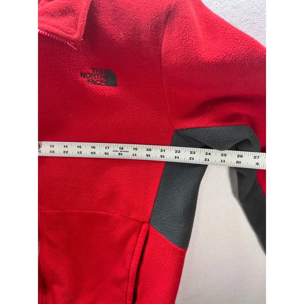 The North Face Khumba Fleece Jacket Mens S Red Gray Warm Comfy Soft‎